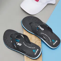 Duke Men Grey & White Printed Thong Flip-Flops-49