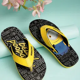 Kids Ville Boys Minions Printed Soft And Comfortable Thong Flip-Flops-image-14