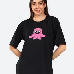 Mad Over Print Graphic Printed Drop-Shoulder Sleeves Cotton T-Shirt-image-91