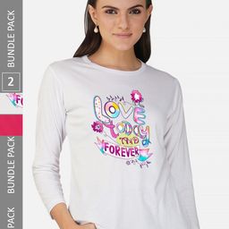 CHOZI Pack Of 2 Printed Round Neck Cotton Regular T-shirts-picture-10
