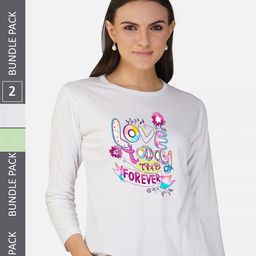 CHOZI Pack Of 2 Typography Printed Cotton T-shirt-picture-23