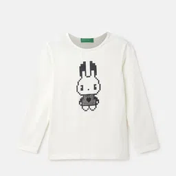 United Colors of Benetton Girls Printed Round Neck Cotton T-shirt-image-70