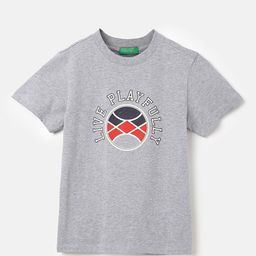 United Colors of Benetton Boys Graphic Printed Pure Cotton T-shirt-image-48