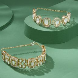 AMI Set Of 2 Gold-Plated Charm Bracelet-80