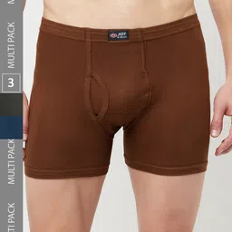 T.T. Mens Pack Of 3 Jazz Pure Cotton Trunks-4