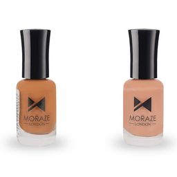 Moraze Set of 2 Glossy Nude Nail Polishes - Rose Nude, Olive Nude-50