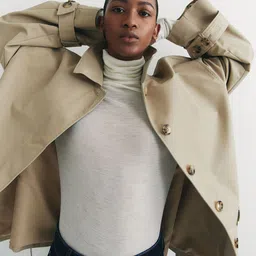 H&M Tie-Belt Twill Jacket-image-71