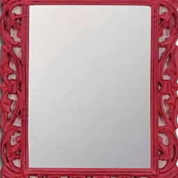 VAS collection home Pink Textured Wooden Wall Mirror-20