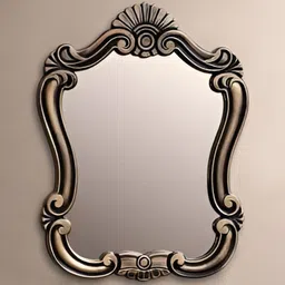 VAS collection home Brown Floral Patterned Wooden Wall Mirror-17