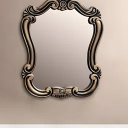 VAS collection home Floral Patterned Wooden Wall Mirror-image-75