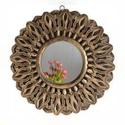 VAS collection home Patterned Wooden Wall Mirror-20