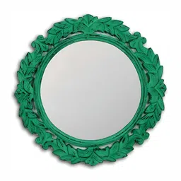 VAS collection home Patterned Wooden Wall Mirror-25