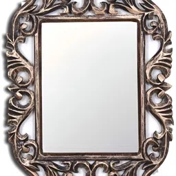 VAS collection home Self Design Wooden Decorative Wall Mirror-picture-51