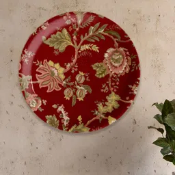 nestroots Maroon & Green Ethnic Motifs Printed Wall Plate-picture-15