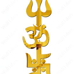 Wall1ders Gold Toned 3 Pieces Trishekti Acrylic Mirror Wall Stickers-19