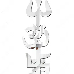 Wall1ders Silver Toned 3 Pieces Trishekti  Acrylic Mirror Wall Stickers-image-28