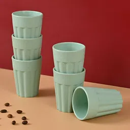 eha Green 6 Pieces Textured Kulladhs Cups 100 ml each-44