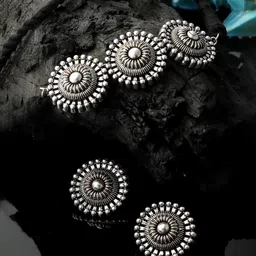 PANASH Silver Plated Artificial Beads Jewellery Set-58