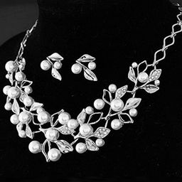 YouBella Silver Plated Stones Studded & Beaded Jewellery Set-29