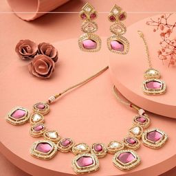 AMI Gold-Plated Austrian Diamonds-Studded Jewellery Set-88