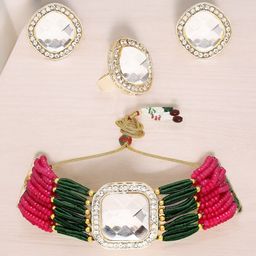 OOMPH Kundan Studded Jewellery Set-image-68