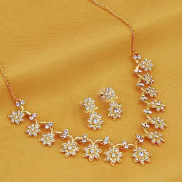 Sukkhi Gold-Plated AD-Studded Necklace and Earrings-13