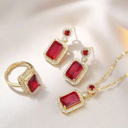 Peora Gold Plated Cubic Zirconia Studded Jewellery Set-image-80