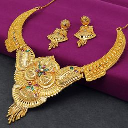 Sukkhi 24KT Gold-Plated Necklace & Earrings-43