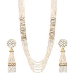 Anvik Gold-Plated Kundan-Studded & Beaded Jewellery Set-image-30