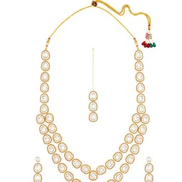 AMI Gold-Plated Austrian Diamonds Studded Jewellery Set-8