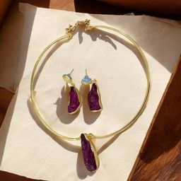 Niska Gold-Plated Quartz Jewellery Set-image-23