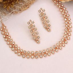 Atasi International Rose Gold-Plated & Crystal Sudded Jewellery Set-37