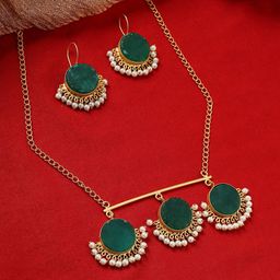 Anouk Gold-Plated Stone-Studded Jewellery Set-11
