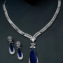 KARATCART Cubic Zirconia-Studded Jewellery Set-32