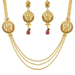 The Pari Gold-Plated Stone-Studded Layered Jewellery Set-29