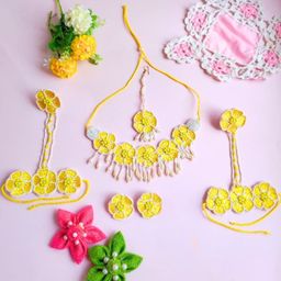Sangria Yellow Gold-Plated Beaded Jewellery Set-39