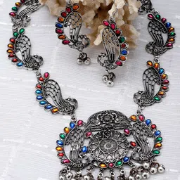 Moedbuille Silver-Plated Crystal-Studded Jewellery Set-picture-29