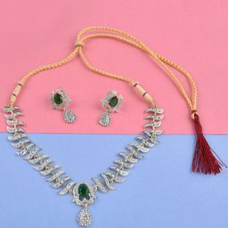 The Pari Gold-Plated AD-Studded Jewellery Set-image-96
