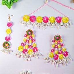 Sangria Gold-Plated Beaded Jewellery Set-13