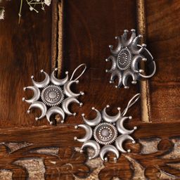 VENI Oxidised Silver-Plated Star Fish Shaped Jewellery Set-image-40