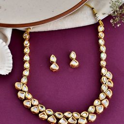 Silvermerc Designs Gold Plated & Kundan Studded Jewellery Set-38