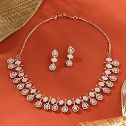 Zaveri Pearls Cubic Zirconia Studded Jewellery Set-image-79
