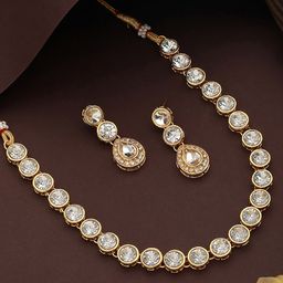 Jazz and Sizzle Gold-Plated Stone-Studded Jewellery Set-picture-12