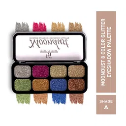Half N Half Moondust Long Lasting 8 Color Glitter Eyeshadow Pallette 12g - Shade A-53