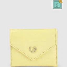 Caprese Women Abstract Textured Envelope Style Three Fold Wallet with Iridescent Effect-11
