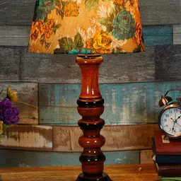 Foziq Brown Printed Table Lamp-26