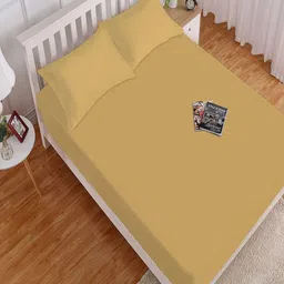 HOKIPO Microfiber 140 GSM Fitted Queen Bedsheet With 2 Pillow Covers-image-98