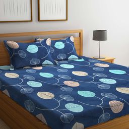 Arrabi Unisex Blue Bedsheets-image-36