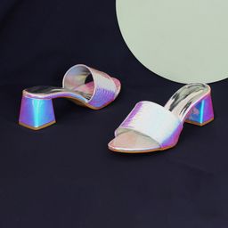 FABBHUE Textured Open Toe Block Heels-13