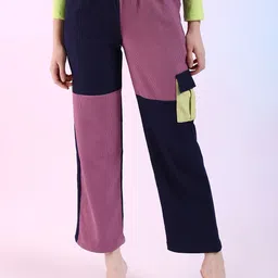 Freehand by The Indian Garage Co Women Colourblocked Mid Rise Cargos Trousers-image-88